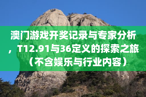 澳门游戏开奖记录与专家分析，T12.91与36定义的探索之旅（不含娱乐与行业内容）