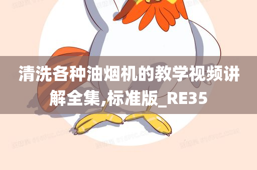 清洗各种油烟机的教学视频讲解全集,标准版_RE35