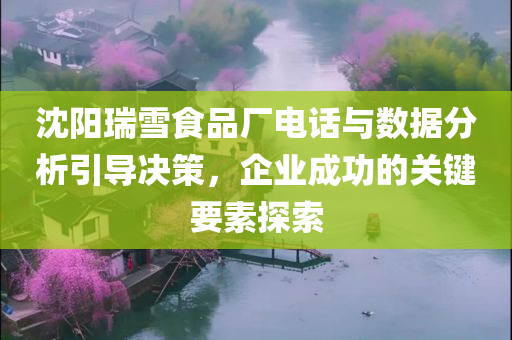 沈阳瑞雪食品厂电话与数据分析引导决策，企业成功的关键要素探索