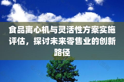 食品离心机与灵活性方案实施评估，探讨未来零售业的创新路径