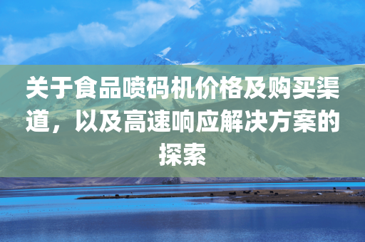 关于食品喷码机价格及购买渠道，以及高速响应解决方案的探索