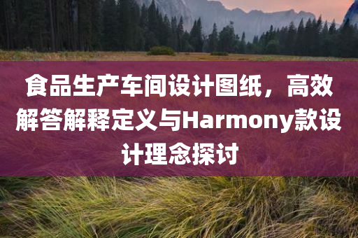 食品生产车间设计图纸，高效解答解释定义与Harmony款设计理念探讨