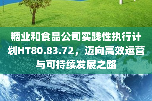 糖业和食品公司实践性执行计划HT80.83.72，迈向高效运营与可持续发展之路