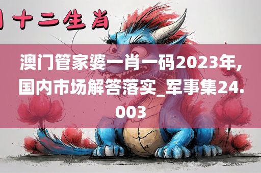 澳门管家婆一肖一码2023年,国内市场解答落实_军事集24.003