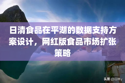 日清食品在平湖的数据支持方案设计，网红版食品市场扩张策略