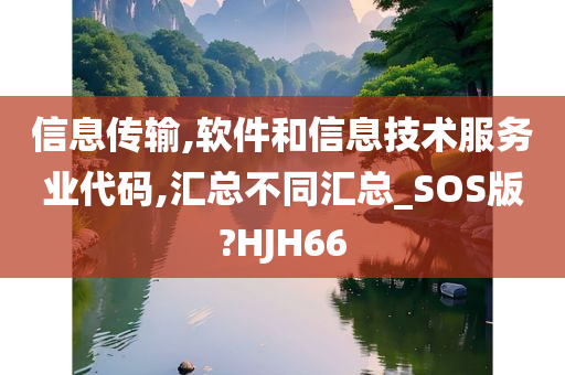 信息传输,软件和信息技术服务业代码,汇总不同汇总_SOS版?HJH66