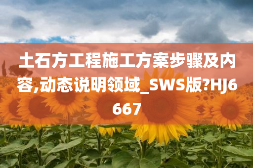 土石方工程施工方案步骤及内容,动态说明领域_SWS版?HJ6667