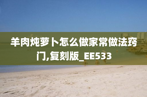 羊肉炖萝卜怎么做家常做法窍门,复刻版_EE533