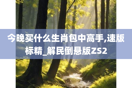 今晚买什么生肖包中高手,速版标精_解民倒悬版ZS2