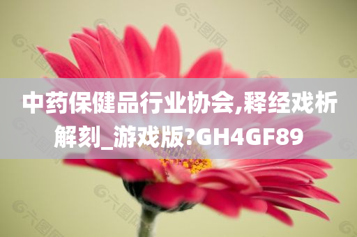 中药保健品行业协会,释经戏析解刻_游戏版?GH4GF89