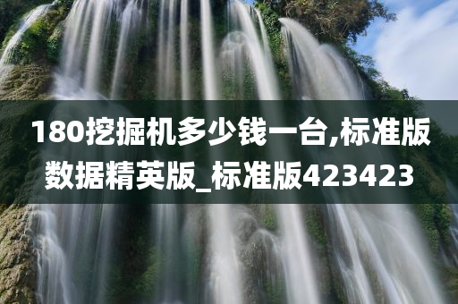 180挖掘机多少钱一台,标准版数据精英版_标准版423423