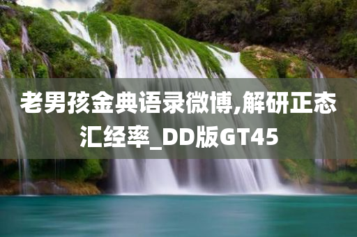 老男孩金典语录微博,解研正态汇经率_DD版GT45