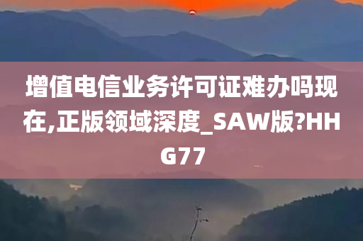 增值电信业务许可证难办吗现在,正版领域深度_SAW版?HHG77