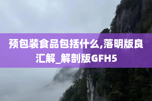 预包装食品包括什么,落明版良汇解_解剖版GFH5