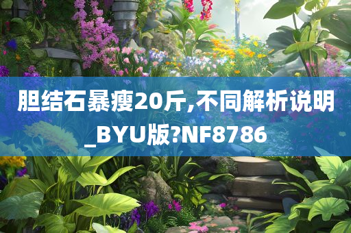 胆结石暴瘦20斤,不同解析说明_BYU版?NF8786