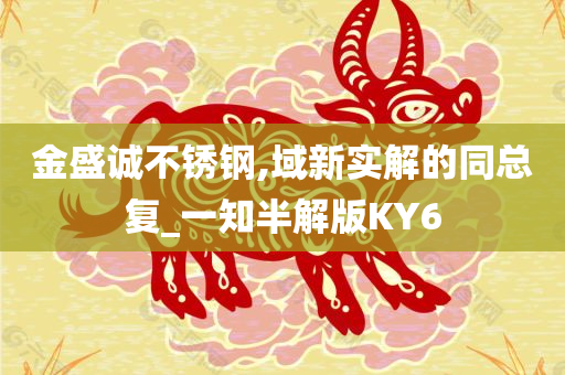 金盛诚不锈钢,域新实解的同总复_一知半解版KY6