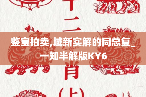 鉴宝拍卖,域新实解的同总复_一知半解版KY6