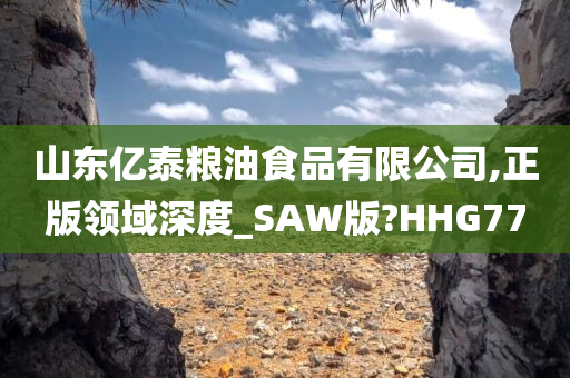 山东亿泰粮油食品有限公司,正版领域深度_SAW版?HHG77