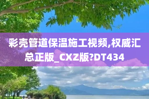 彩壳管道保温施工视频,权威汇总正版_CXZ版?DT434