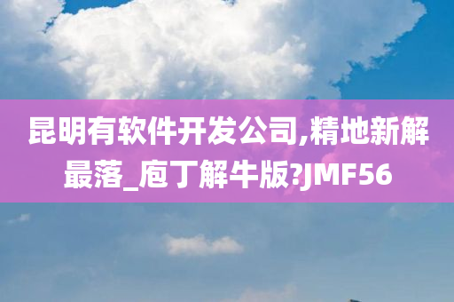 昆明有软件开发公司,精地新解最落_庖丁解牛版?JMF56