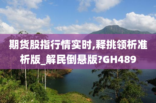 期货股指行情实时,释挑领析准析版_解民倒悬版?GH489