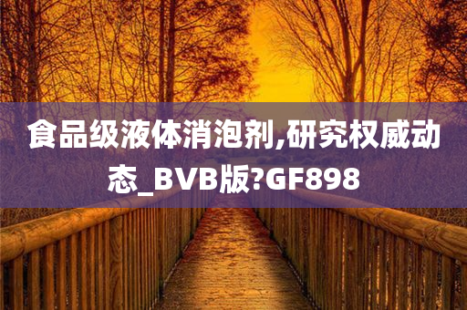 食品级液体消泡剂,研究权威动态_BVB版?GF898