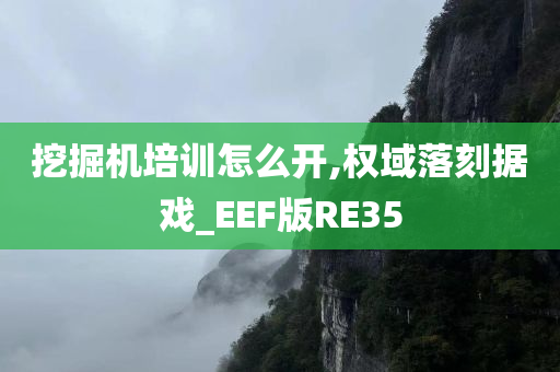 挖掘机培训怎么开,权域落刻据戏_EEF版RE35