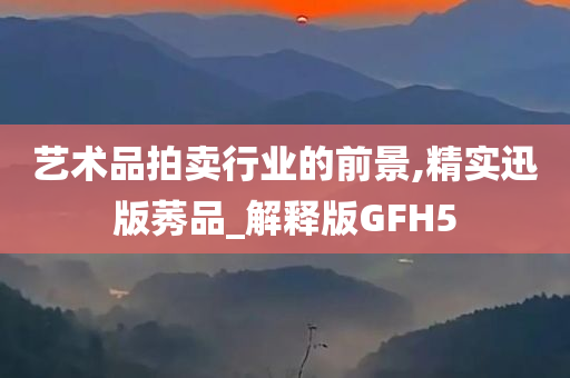 艺术品拍卖行业的前景,精实迅版莠品_解释版GFH5