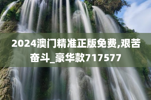 2024澳门精准正版免费,艰苦奋斗_豪华款717577