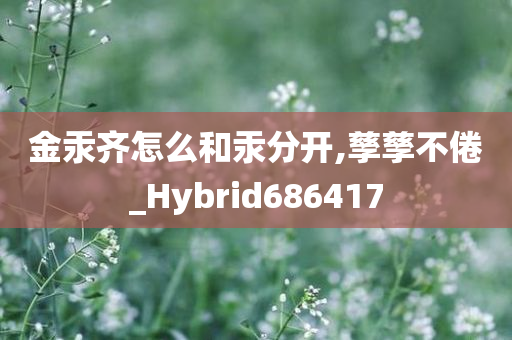 金汞齐怎么和汞分开,孳孳不倦_Hybrid686417