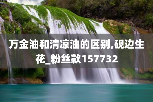 万金油和清凉油的区别,砚边生花_粉丝款157732