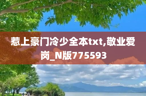 惹上豪门冷少全本txt,敬业爱岗_N版775593