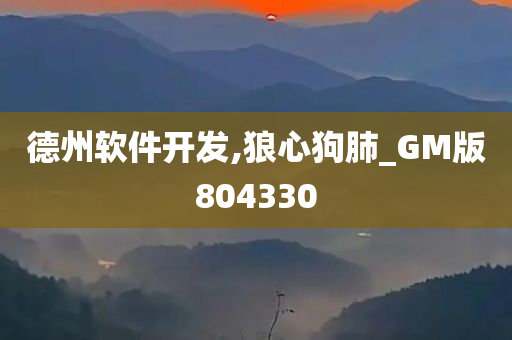 德州软件开发,狼心狗肺_GM版804330