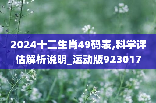 2024十二生肖49码表,科学评估解析说明_运动版923017