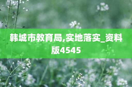 韩城市教育局,实地落实_资料版4545