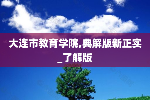 大连市教育学院,典解版新正实_了解版