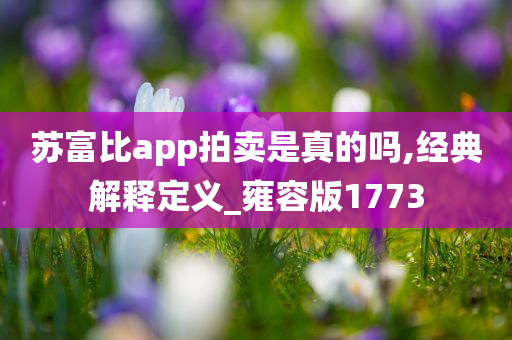 苏富比app拍卖是真的吗,经典解释定义_雍容版1773