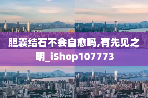 胆囊结石不会自愈吗,有先见之明_iShop107773