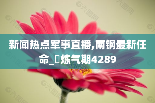 新闻热点军事直播,南钢最新任命_‌炼气期4289