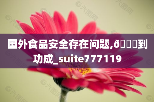 国外食品安全存在问题,🐎到功成_suite777119