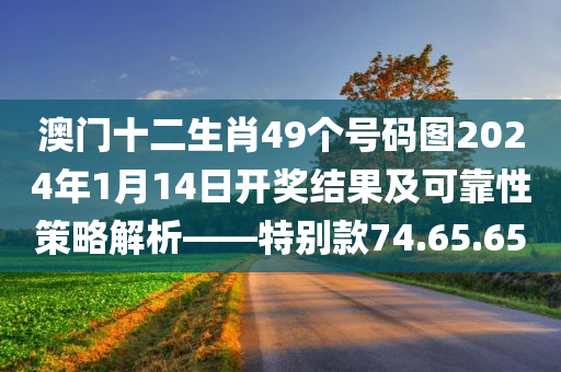 澳门十二生肖49个号码图2024年1月14日开奖结果及可靠性策略解析——特别款74.65.65