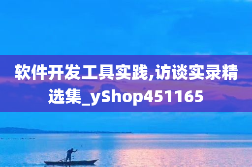 软件开发工具实践,访谈实录精选集_yShop451165