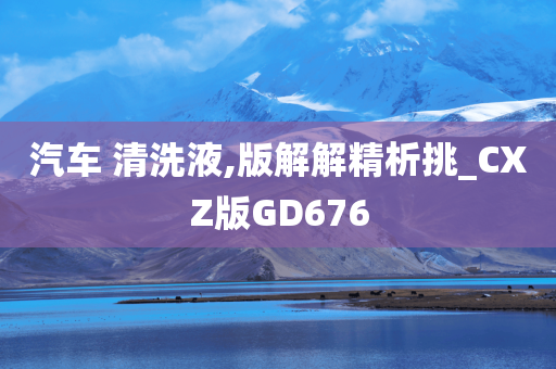 汽车 清洗液,版解解精析挑_CXZ版GD676