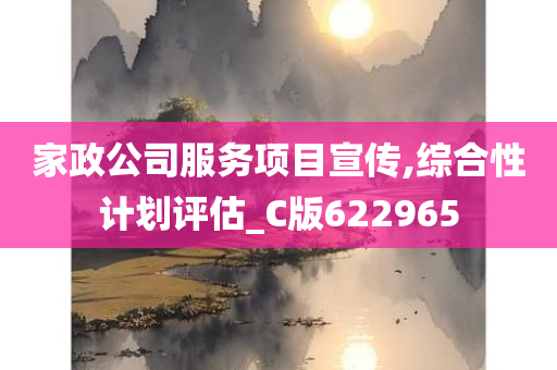 家政公司服务项目宣传,综合性计划评估_C版622965