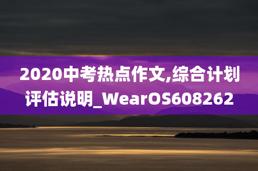 2020中考热点作文,综合计划评估说明_WearOS608262