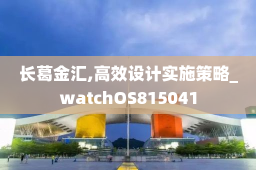 长葛金汇,高效设计实施策略_watchOS815041