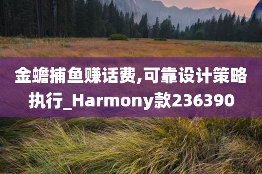 金蟾捕鱼赚话费,可靠设计策略执行_Harmony款236390