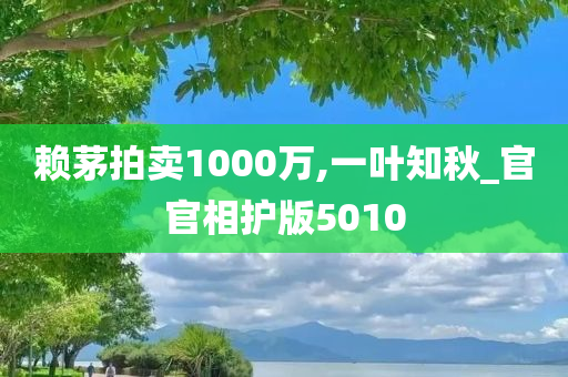 赖茅拍卖1000万,一叶知秋_官官相护版5010