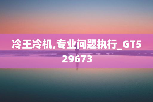 冷王冷机,专业问题执行_GT529673