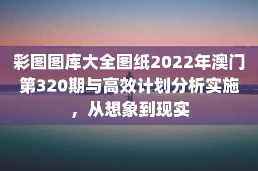 彩图图库大全图纸2022年澳门第320期与高效计划分析实施，从想象到现实